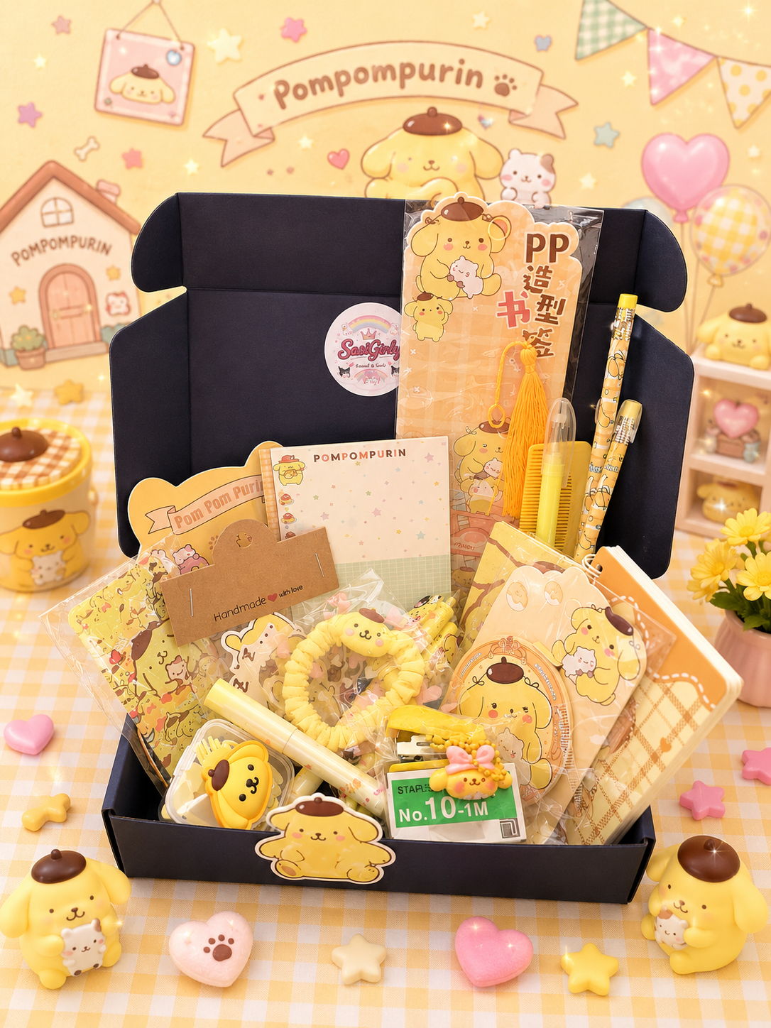Coffret Kawaii "Suprême Pompompurin" – 20 Articles de Papeterie