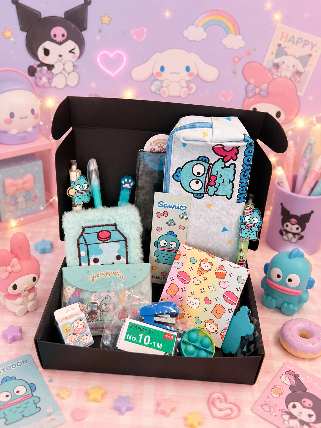 Coffret Kawaii "Cute Hangyodon" – 15 Articles de Papeterie