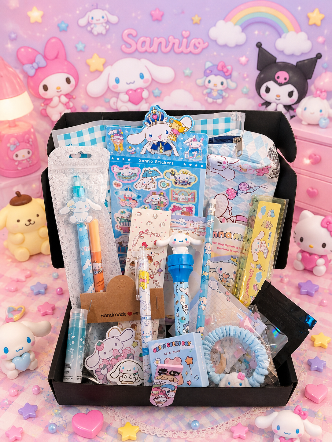 Coffret Kawaii "Suprême Cinnamoroll" – 20 Articles de Papeterie