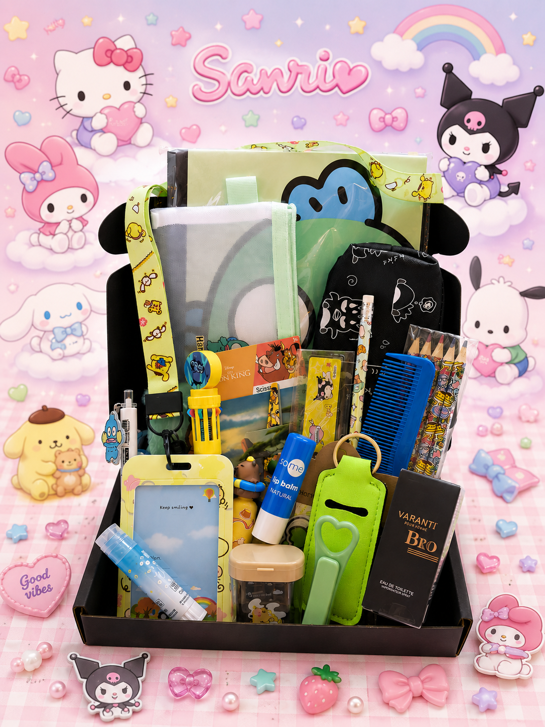 Coffret Kawaii "Suprême Sanrio" – 20 Articles de Papeterie