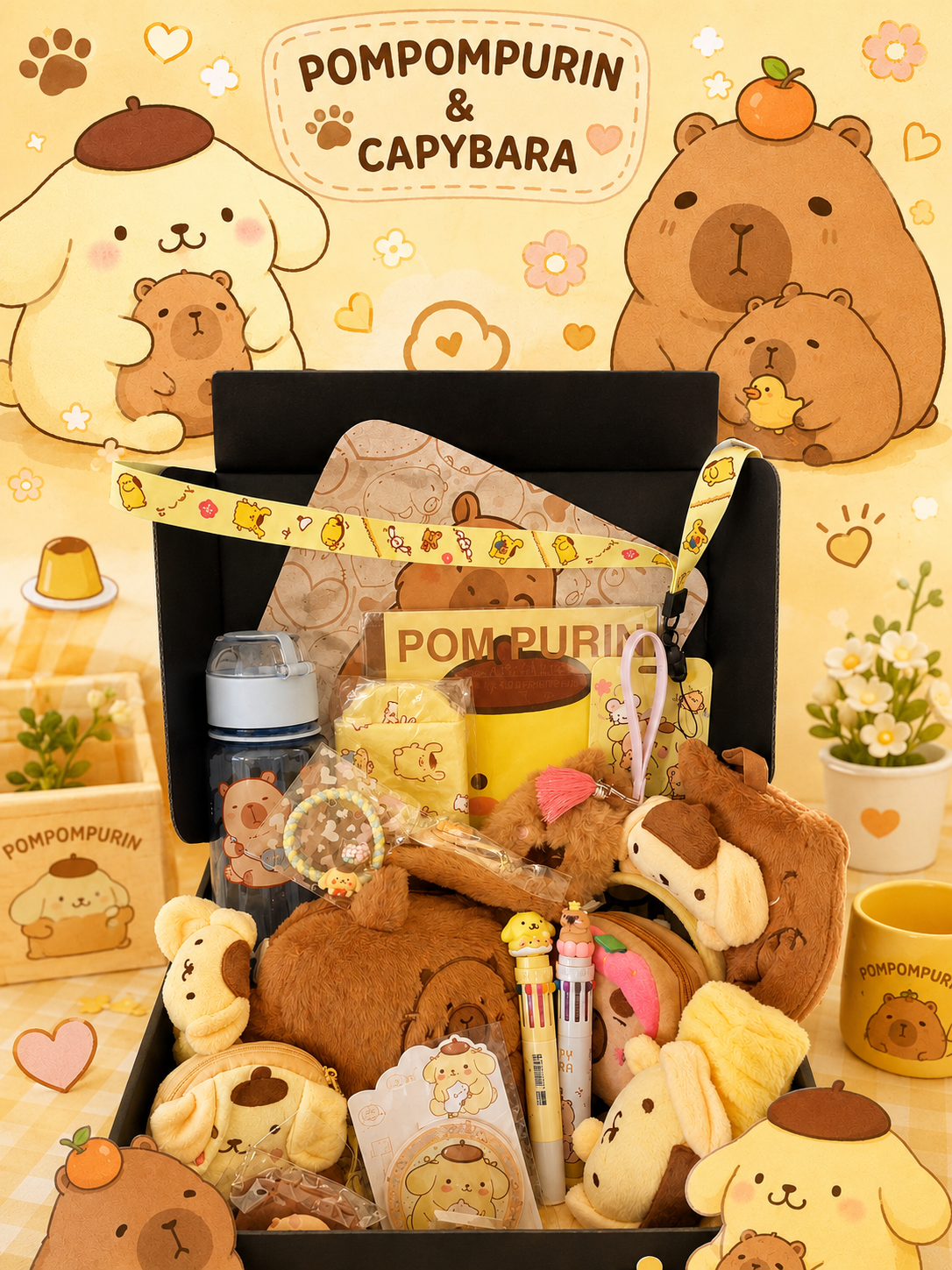 Coffret XXL PomPomPurin et Capy bara