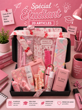 Coffret Spécial Étudiant Rose – 20 Articles de soins et de papeterie
