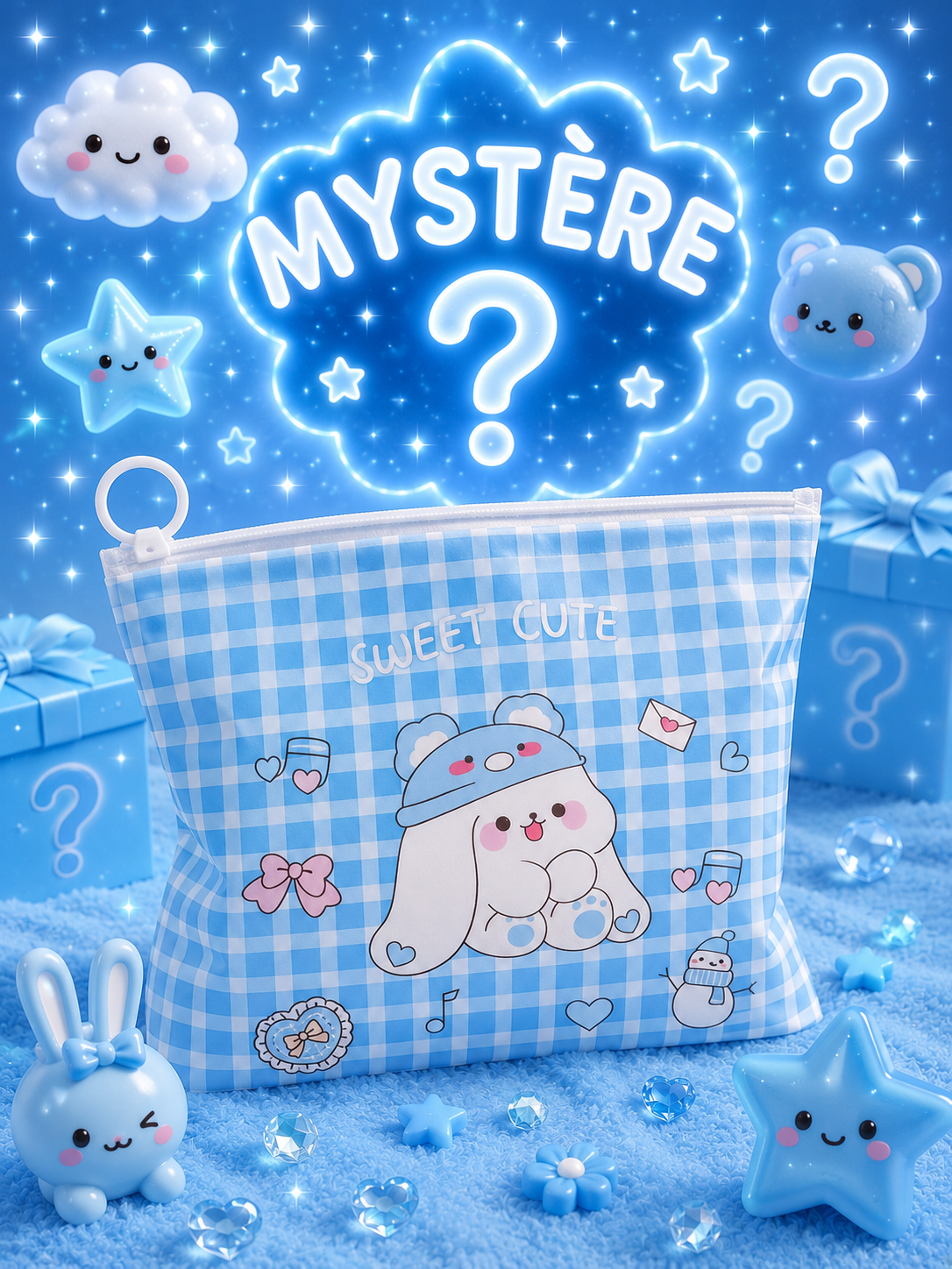 Pochette Mystère Kawaii 100% Bleu