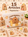 Pochette Mystère Capybara – 15 Articles de Papeterie Kawaii