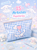 Pochette Mystère Cinnamoroll – 15 Articles de Papeterie Kawaii