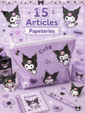 Pochette Mystère Kuromi – 15 Articles de Papeterie Kawaii