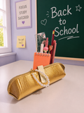 Trousse back to school doré